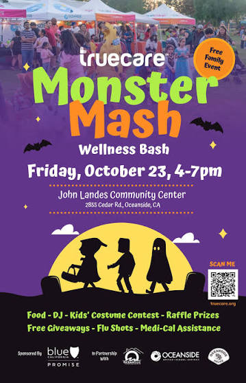 TrueCare Monster Mash Wellness Bash flyer